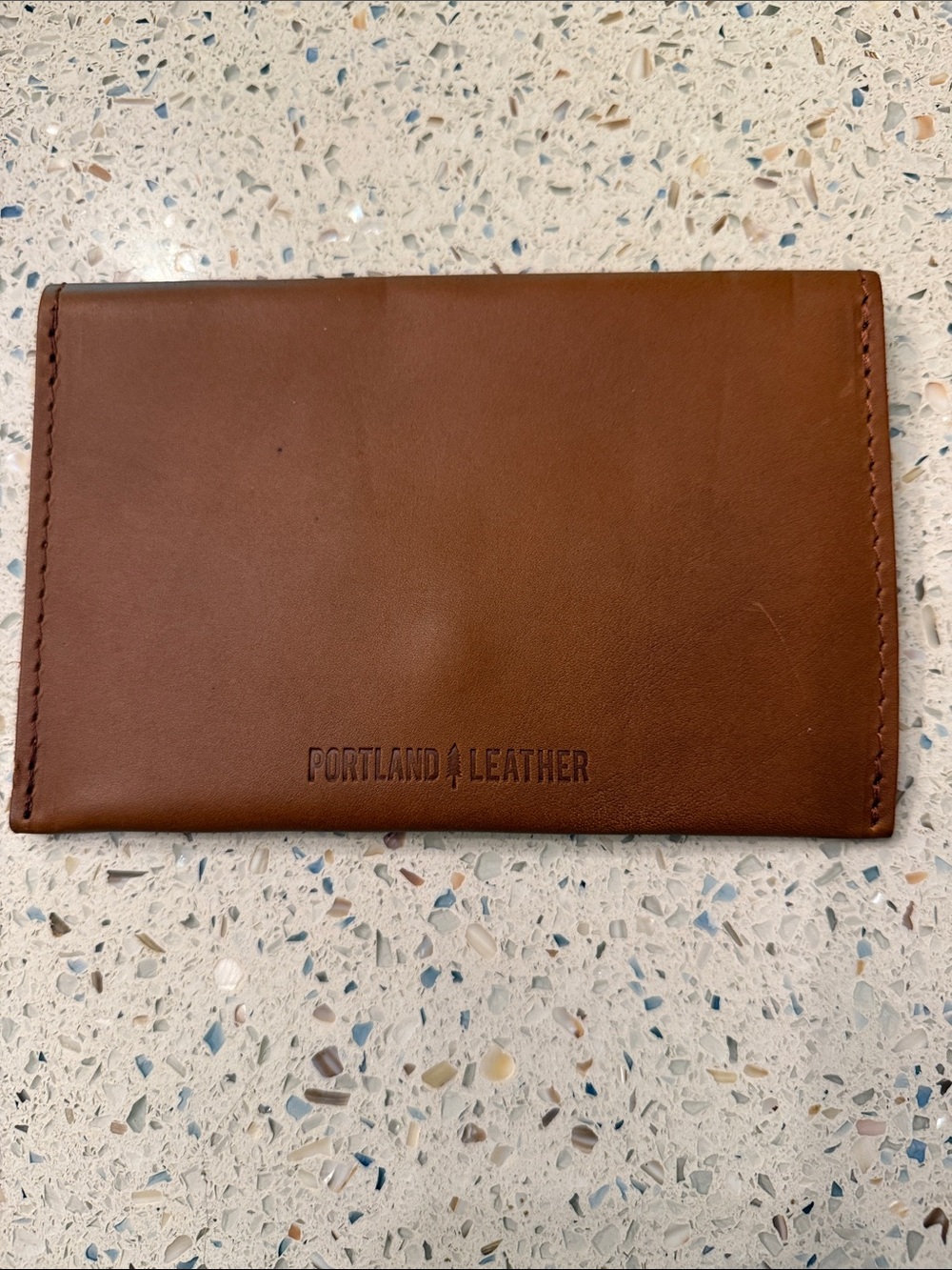 Portland Leather Chestnut Brown Slim Card Wallet